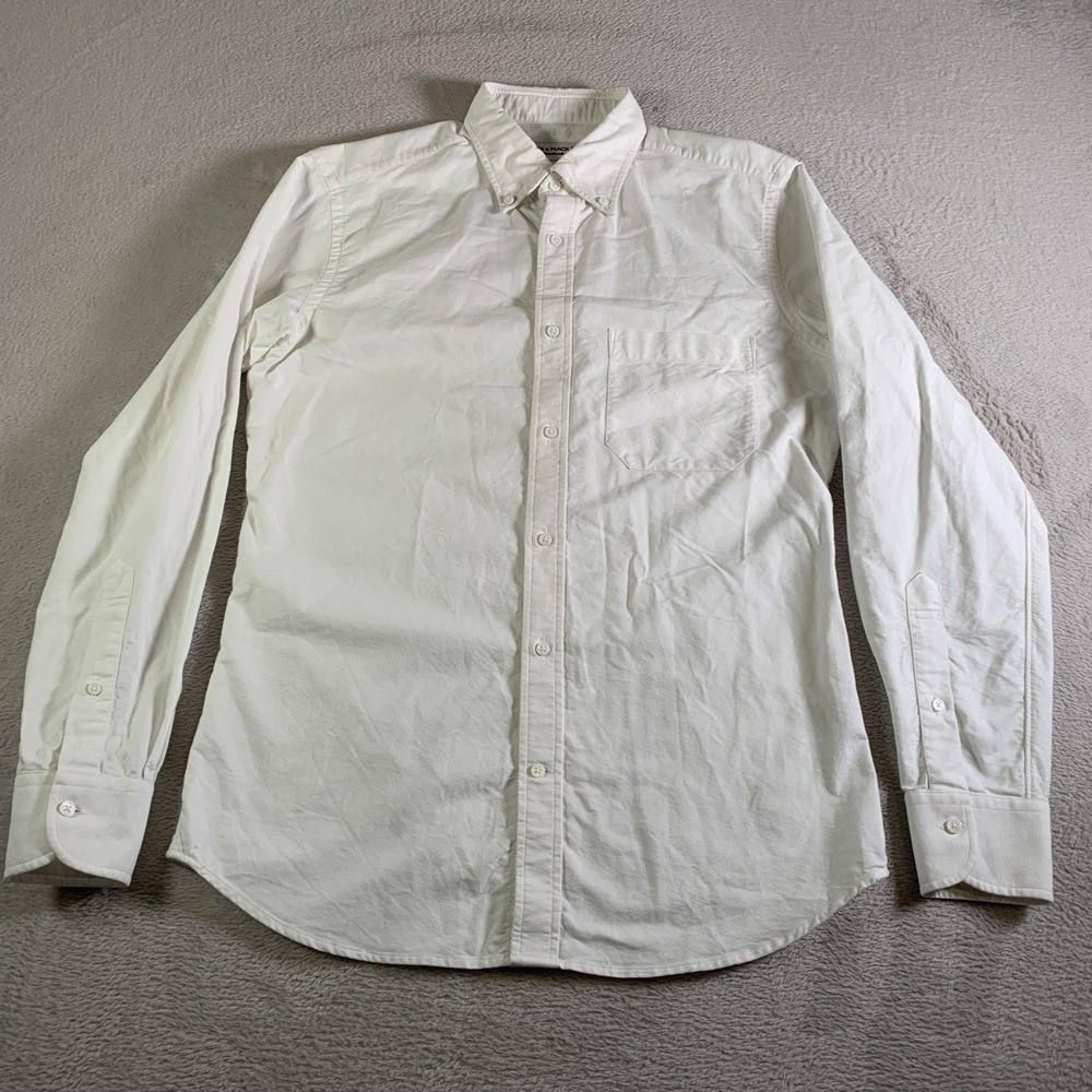 Spier & Mackay Shirt Mens Small White Solid Button Down Long Sleeve Cotton‎